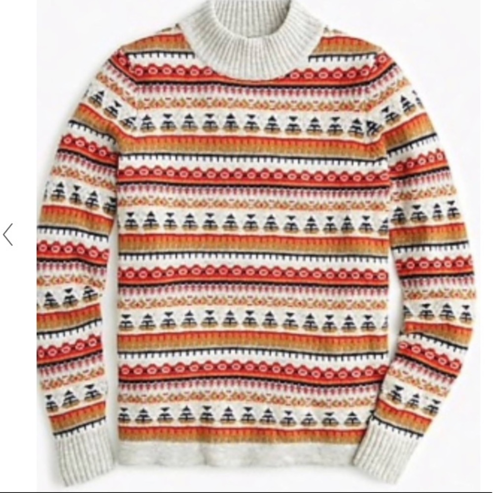 J.Crew fair isle mockneck sweater